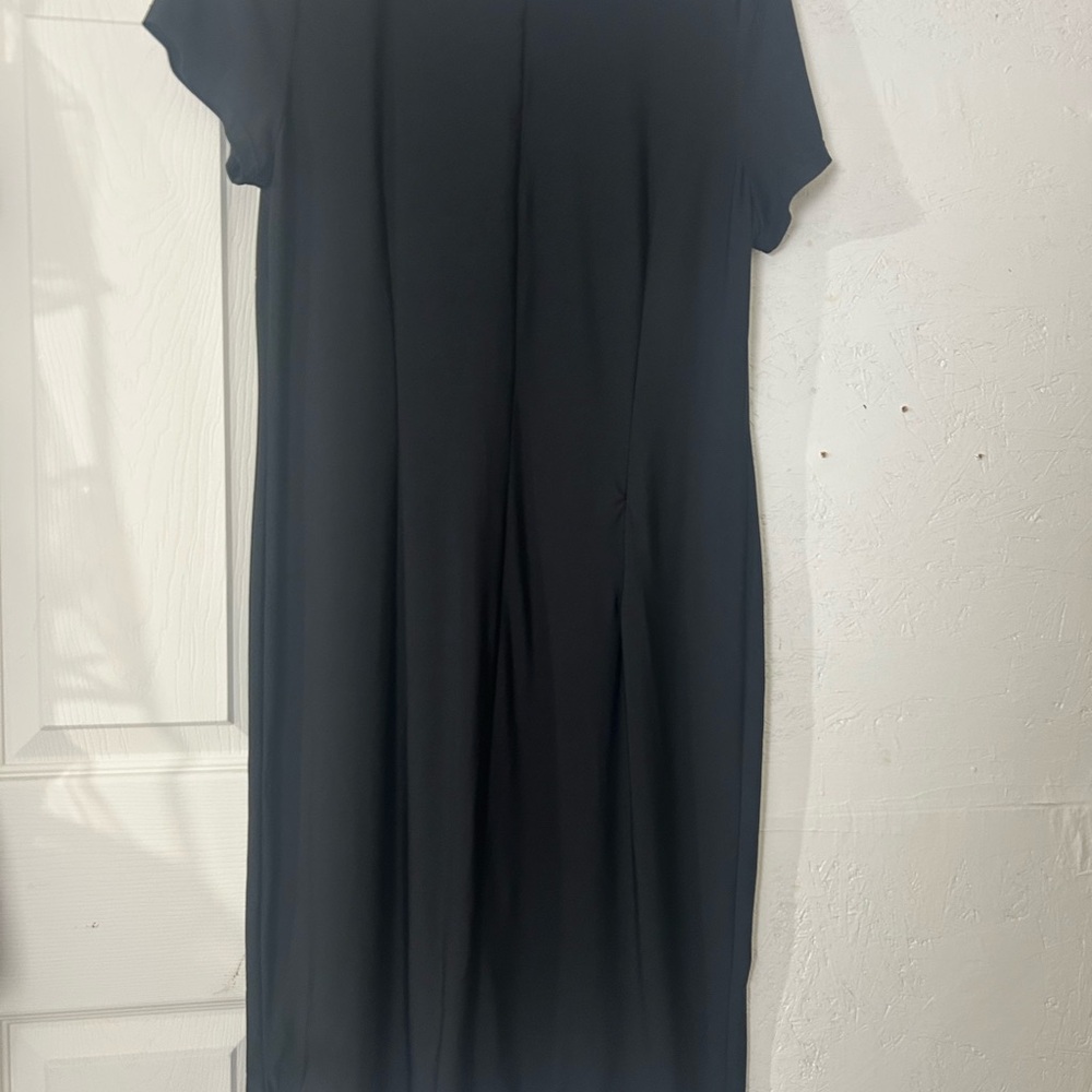 Danny & Nicole Black Dress with Bold Floral Design - Picture 3 of 9